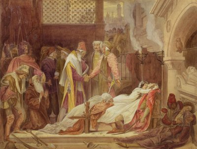 Die Versöhnung der Montagues und Capulets, ca. 1854 von Frederic Leighton